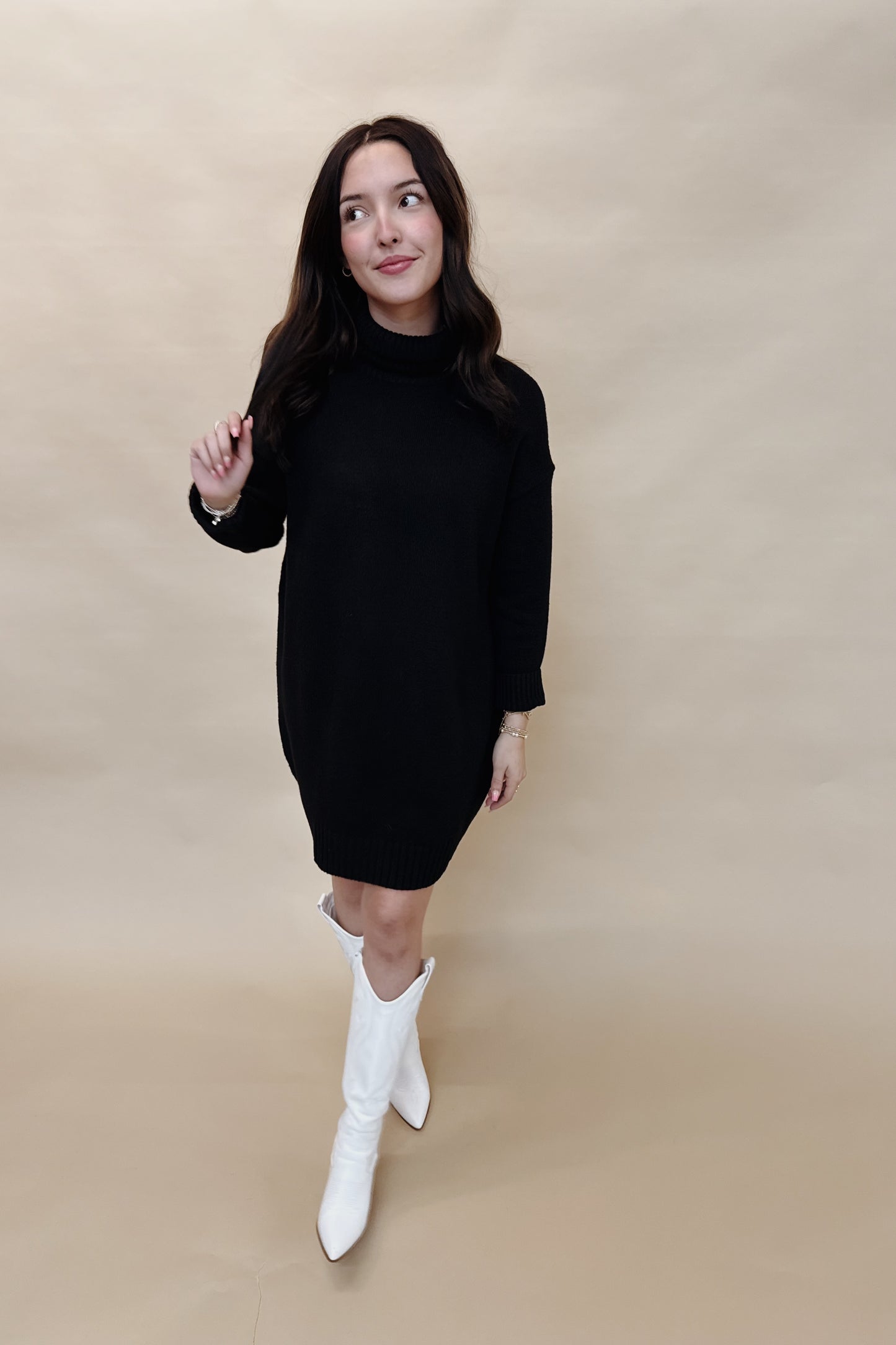 Turtleneck Sweater Dress