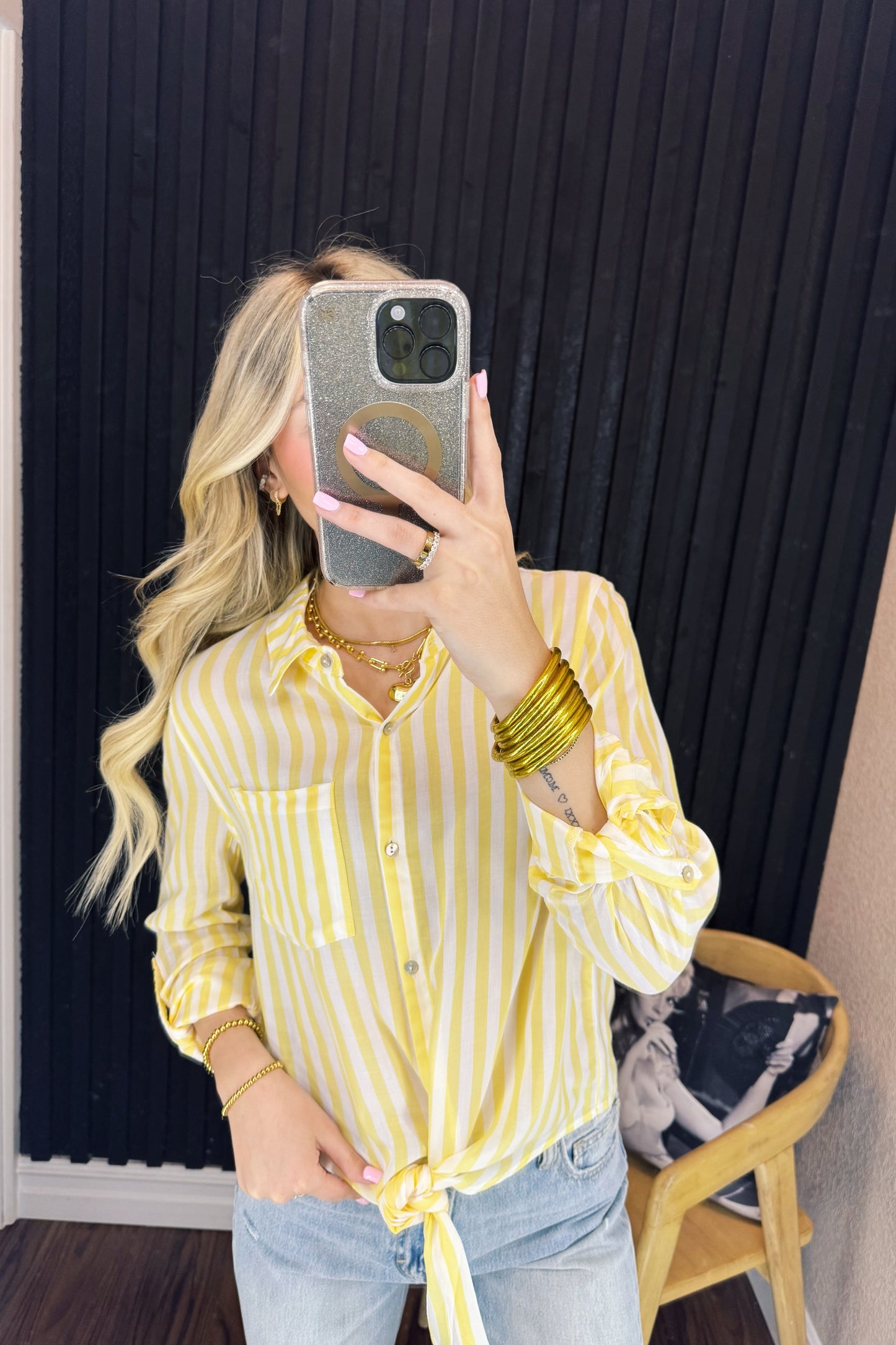 Striped Up Button Up