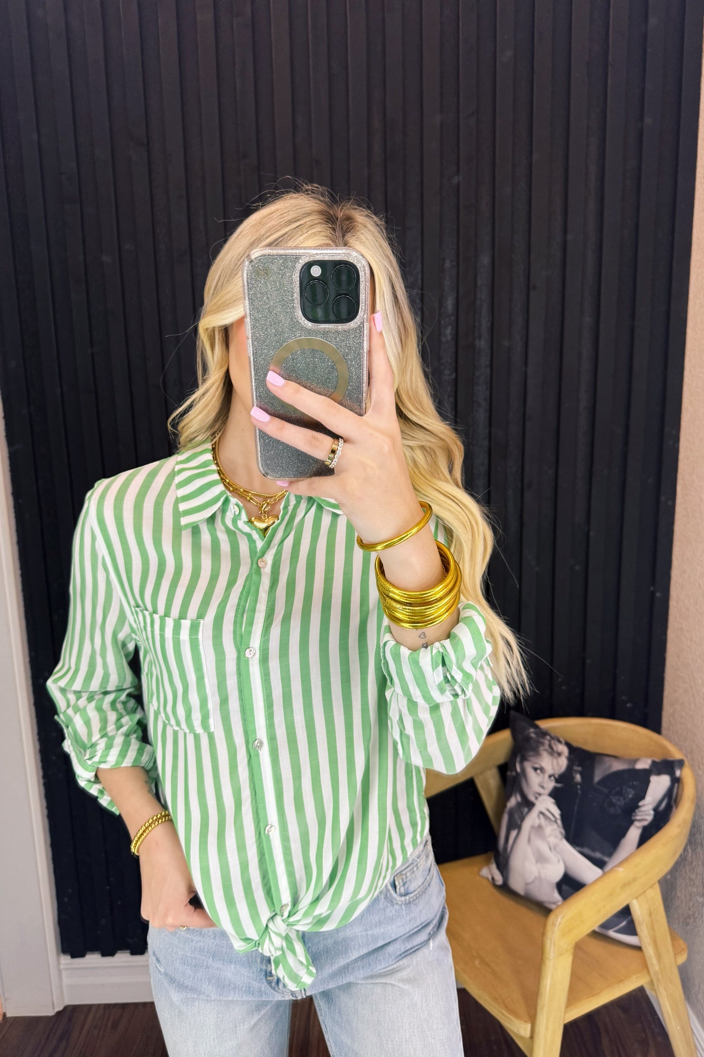 Striped Up Button Up