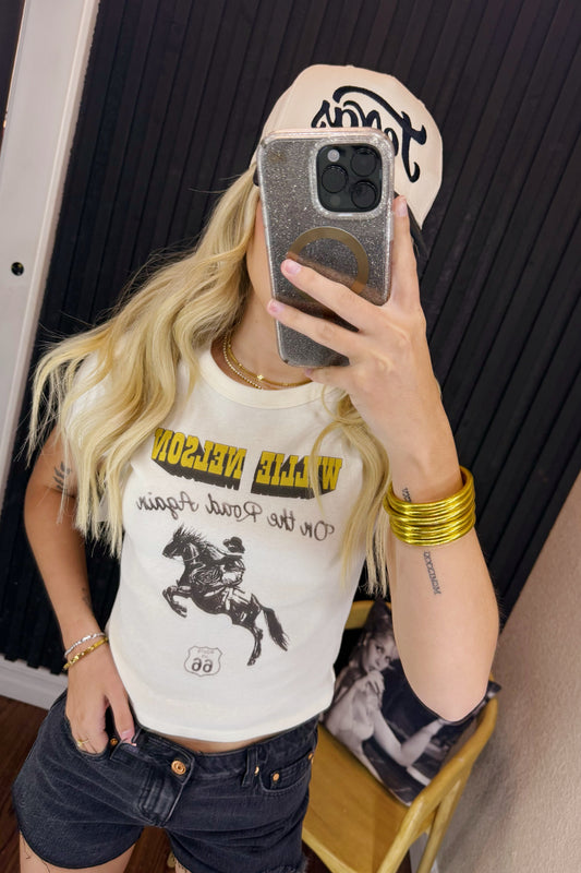 Willie Nelson Cropped Tee