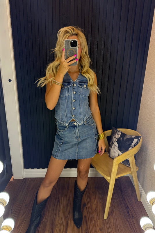Fitted Denim Vest